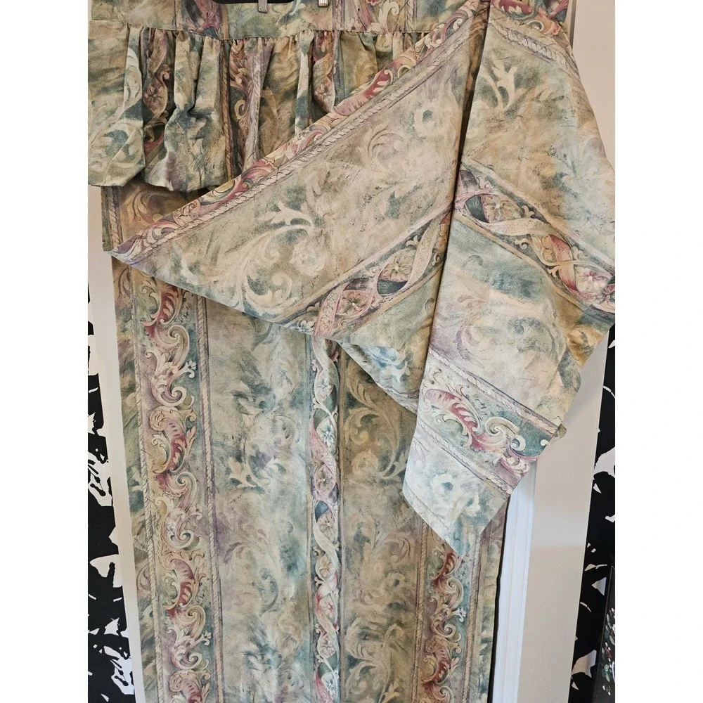 JCPenney Home Mustique Floral Damask Shower Curtain Towels & Basket Set Grn Rose
